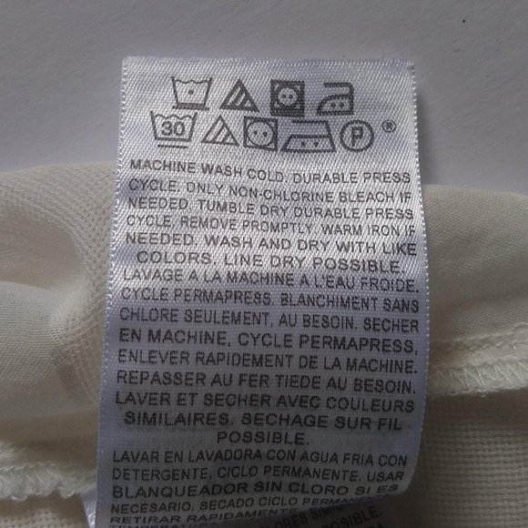 Levi's Cream Lightweight Sheer Short Sleeve Popover Tunic sz S - Picture 7 of 7